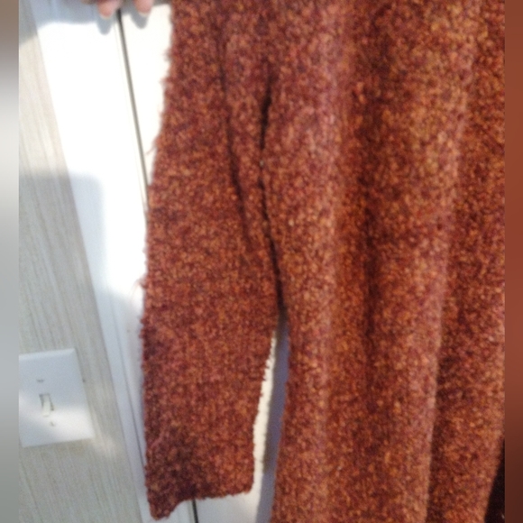 Cignal fluffy red cardigan, long, size L. - Picture 4 of 6